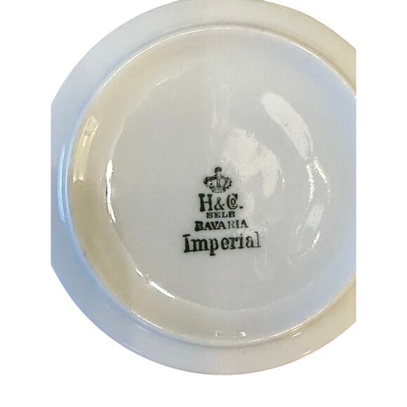 Heinrich & Co Vintage 1930's 'Claridge' Imperial Flat Cup & Saucer-Set of 2 - Picture 6 of 6